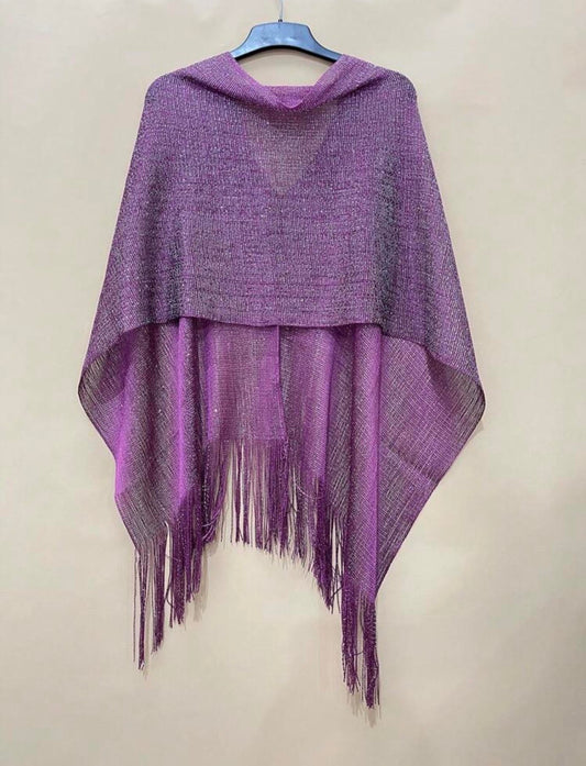 Sc2404128165195633 glitz fringed poncho Plum