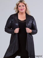 A-0074 Light Leatherlook Jacket Black