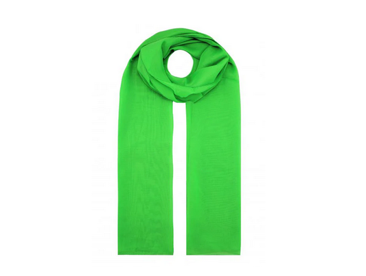 Ab1733-72 Chiffon Plain Colours Scarf Green