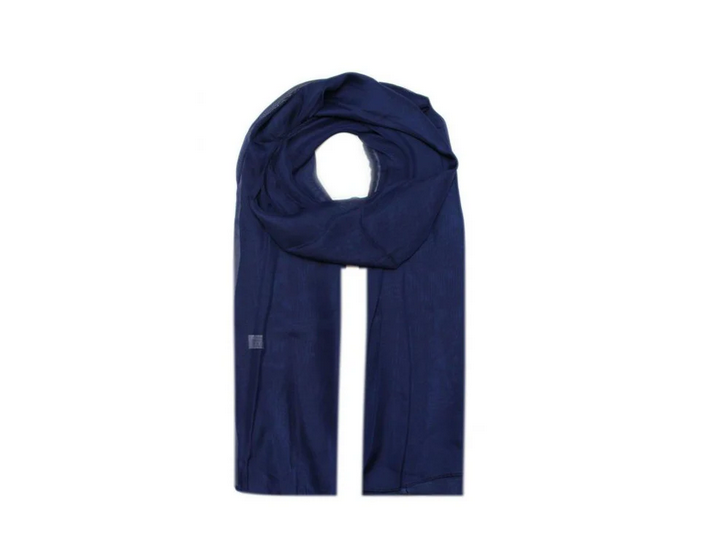 Ab1733-72 Chiffon Plain Colours Scarf Navy