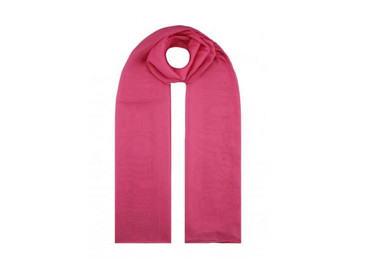 Ab1733-72 Chiffon Plain Colours Scarf Pink