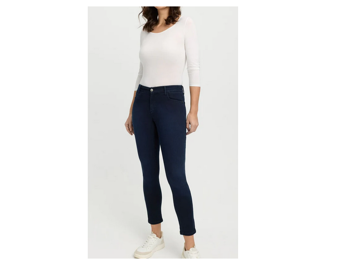 Anm2200 Ankle Lgt Mid Rise Jeans Black
