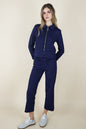 Aurora Short Zip Up Pocket Detail Frill Navy