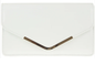 B91127 Patent Metal Detail Envelope Styl White