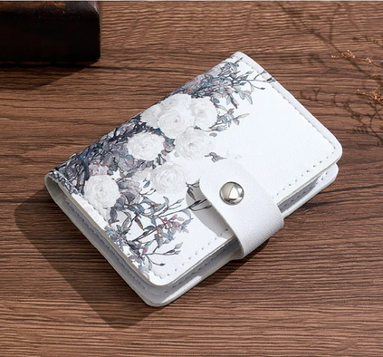 Be8101 Art Print Small Purse Grey