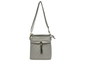Bg2416-059 Multi Zip Quilted Cb Mess Bag Grey
