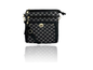 Bg24165-080 Dual Zip Monogram Cb Bag Black