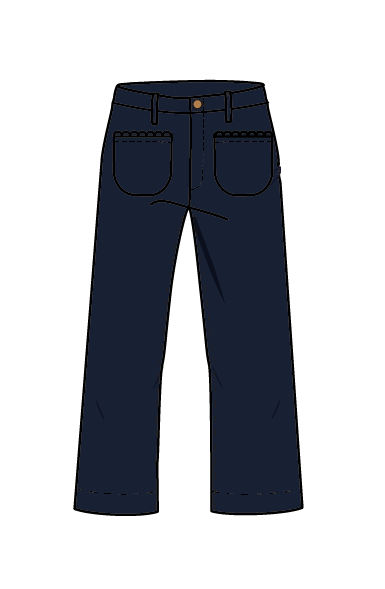 Bianca 3/4 Leg Jogger Trs Pocket Detail Navy