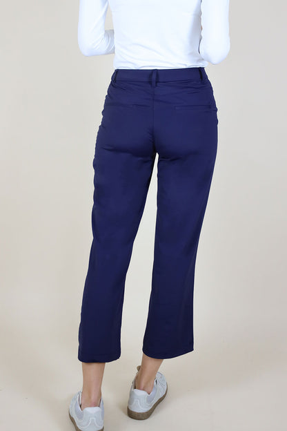 Bianca 3/4 Leg Jogger Trs Pocket Detail Navy