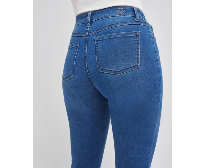 Bom3220 Short Leg Bootcut Med Rise Stret Denim