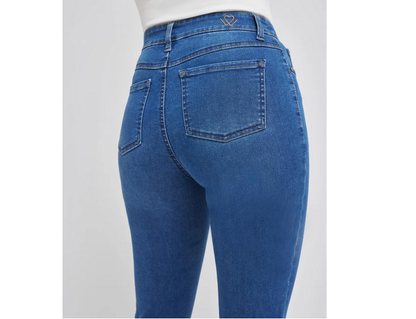 Bom3220 Short Leg Bootcut Med Rise Stret Denim