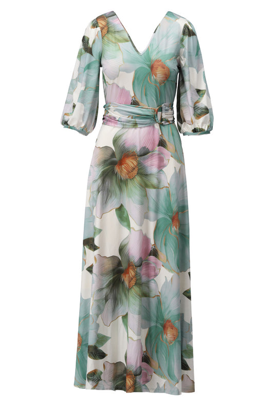C111 Print Maxi Dress With Design Mint