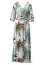 C111 Print Maxi Dress With Design Mint