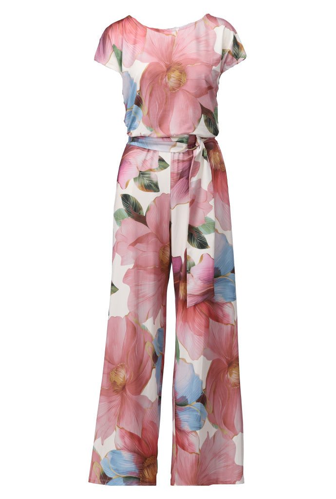 C112 Jumpsuit With Flower Design Pink