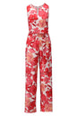 C113 S/L Jumpsuit With Flower Design Pink
