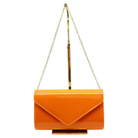 Cb24123-003 Patent Envelope Clutch Bag Orange