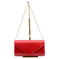 Cb24123-003 Patent Envelope Clutch Bag Red