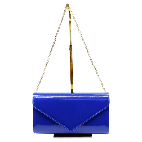 Cb24123-003 Patent Envelope Clutch Bag Royal Blue