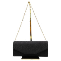 Cb24130-001 Glitz Envelope Clutch Bag Black