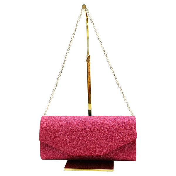 Cb24130-001 Glitz Envelope Clutch Bag Fushia