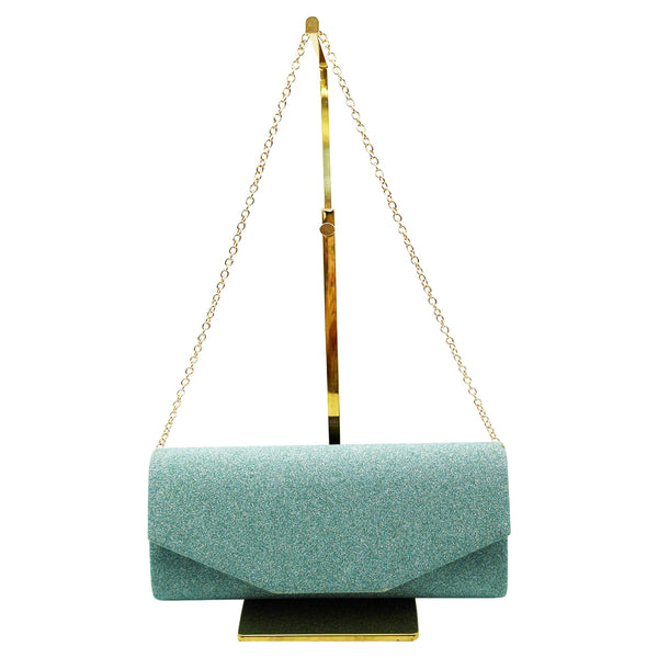 Cb24130-001 Glitz Envelope Clutch Bag Turquoise