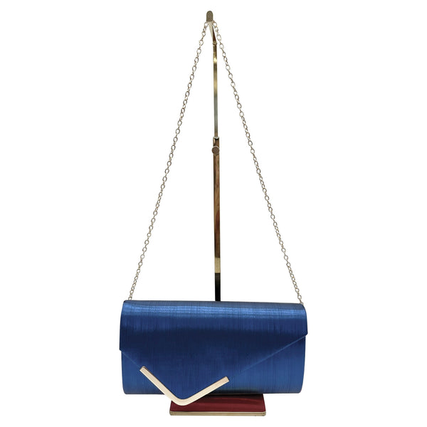 Cb24165-005 Envelope Clutch Bag Gold Tri Royal Blue