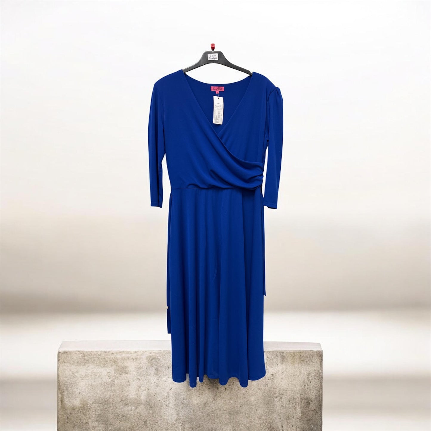 Cd902 Marguerite Wrap Style Dress L/Sl Royal Blue