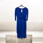 Cd902 Marguerite Wrap Style Dress L/Sl Royal Blue
