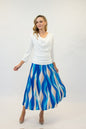 Cd944 Love Cowel Neck Long Sleeve Top Royal Blue