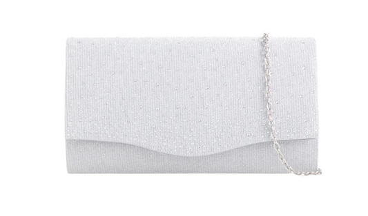 Cs3225 Mightnight Blue Glitz Clutch Silver