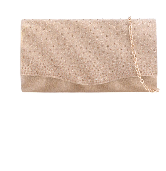 Cs3225 Glitz Clutch Gold
