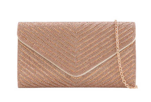 Cs3240 Bling Envelope Style Clutch Bag Gold