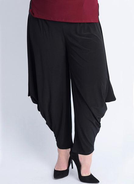 D-0039 Triangle Trousers Solid Colour Black