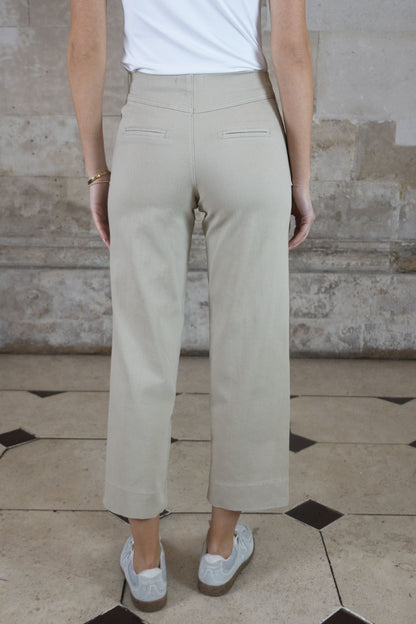 Dakota Lace Trim Pocket Wide 7/8 Lgt Trs Sand