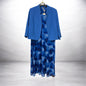 Dress/Bolero Printed Mesh Dress & Jacket Cornflower Blue