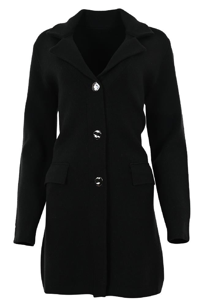 Fa25.10.200 Collar Coatigan Black