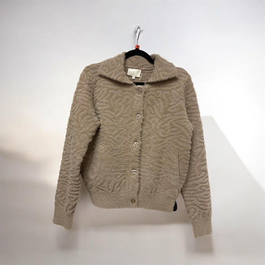 Fa25.65.203 Soft Fur Cardigan Beige