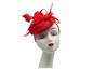 Ft2220 Round Base Sinamay Floral Headpie Red