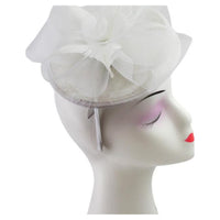 Ft9014-018 Floral Disc Head Piece White