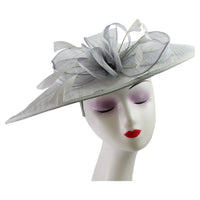 Ft9038-019 Large Sinamay Hatinator With Grey