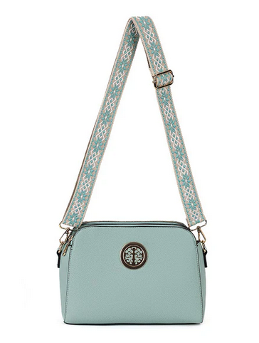 G1155 Cross Body 3 Pocket Bag Mint
