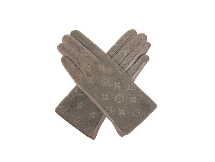 Gv2485-079 Star Monogram Touch Screen Gl Taupe