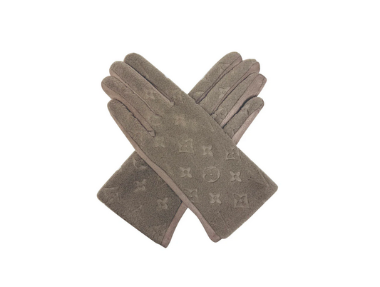 Gv2485-079 Star Monogram Touch Screen Gl Taupe