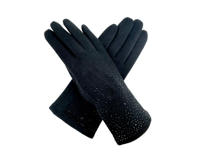 Gv2488-072 Sparkly Touch Screen Gloves Black