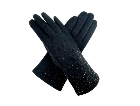 Gv2488-072 Sparkly Touch Screen Gloves Black