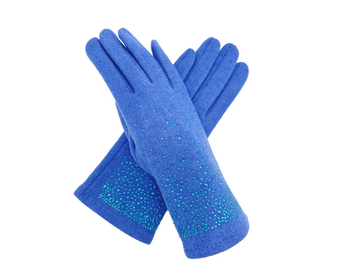 Gv2488-072 Sparkly Touch Screen Gloves Azure Blue