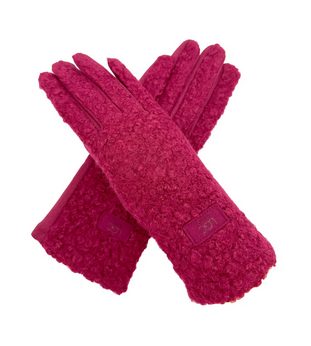 Gv2488-077 Teddy Fleece "Ugg" Gloves Maroon