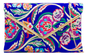 H2211 Multi Coloured Satin Clutch Bag Royal Blue