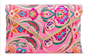 H2211 Multi Coloured Satin Clutch Bag Pink