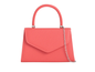 H2439 Metalic Handle Envelope Clutch Bag Coral